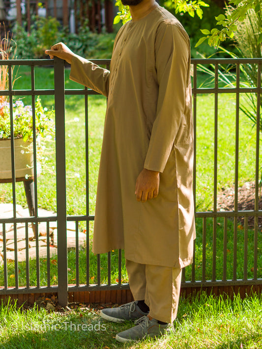 Men's Thobe - Taupe