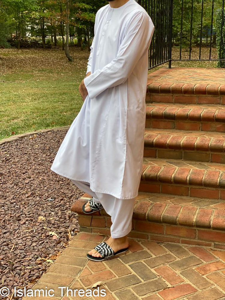 Thobe Set - White Button Style