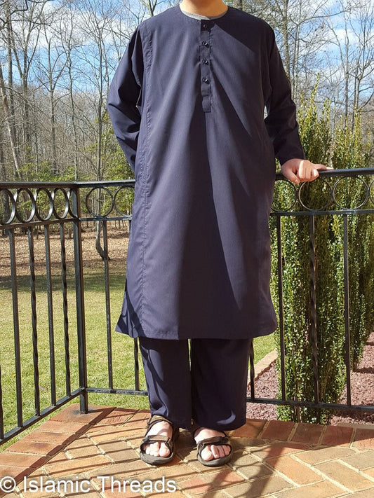 Thobe Set - Navy Blue