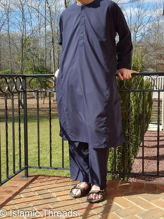 Thobe Set - Navy Blue