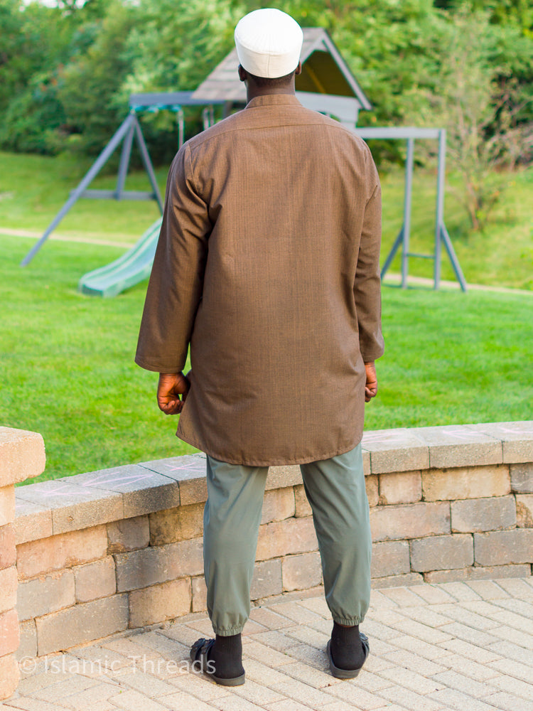 Men's Tunic - Brown Stripe